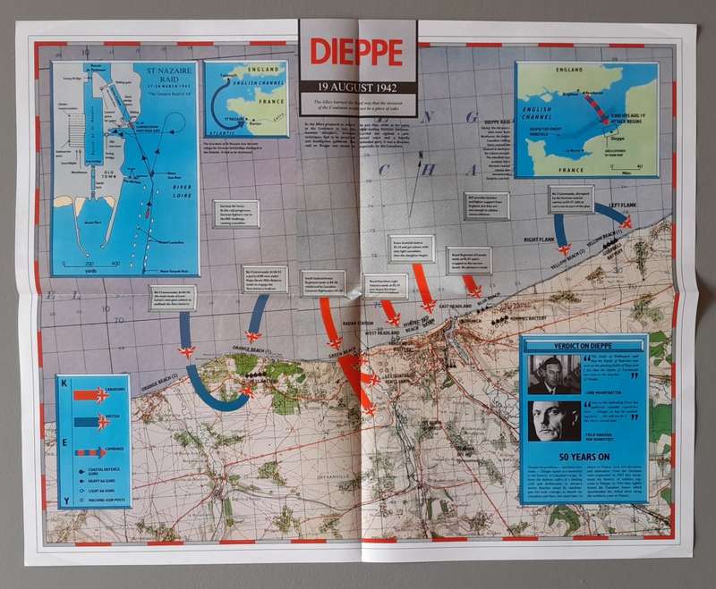 WW2 "Images Of War" Issue 17 (Dieppe) With Campaign Map And Newspaper Copy.