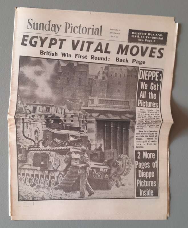WW2 "Images Of War" Issue 17 (Dieppe) With Campaign Map And Newspaper Copy.