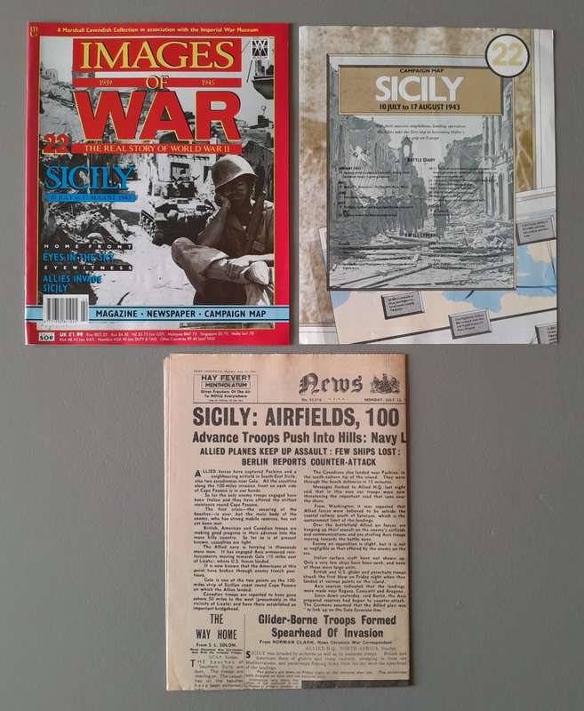 WW2 "Images Of War" Issue 22 (Sicily) With Campaign Map And Newspaper Copy.