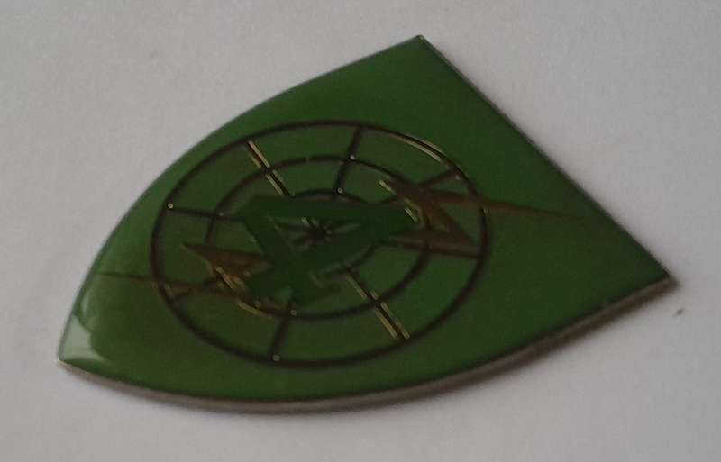 SADF 4 Electronic Workshop Signals Unit Shoulder Flash.  No Pins.