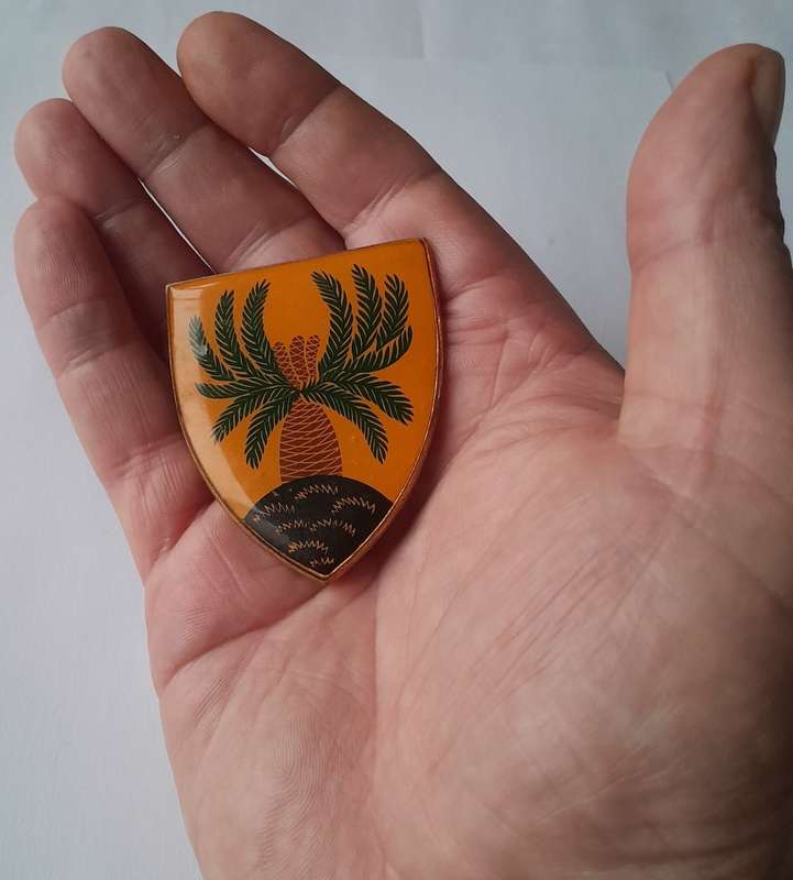 SADF 4 South African Infantry (4 SAI) Battalion Shoulder Flash.  2 Pins Intact.
