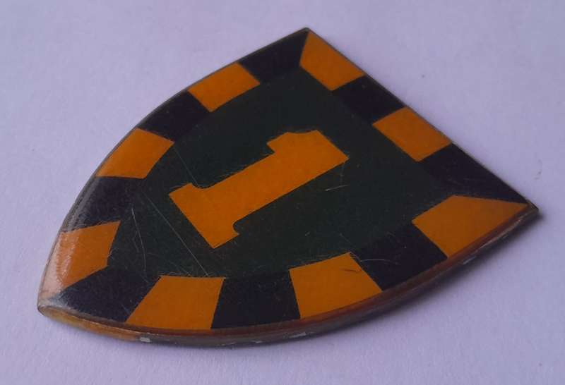 SADF 1 South African Infantry (1 SAI) Battalion (1st Type) Shoulder Flash.  No Pins.