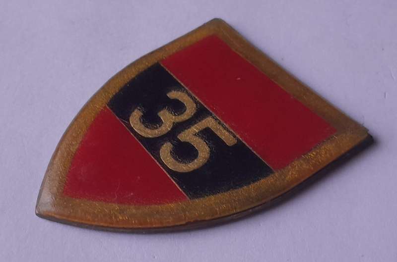 SADF 35 Engineer Support Unit Shoulder Flash.  No Pins.