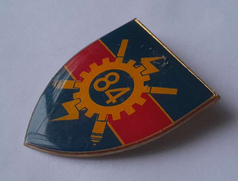 SADF 84 Technical Stores Depot Shoulder Flash.  2 Pins Intact.