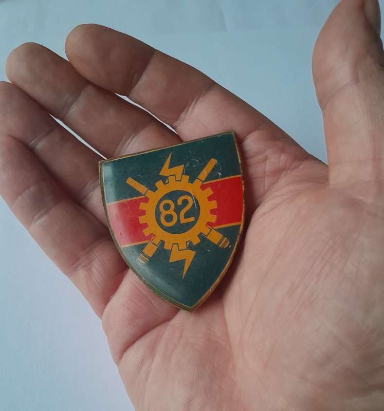 SADF 82 Technical Stores Depot Shoulder Flash.  All Pins Intact.