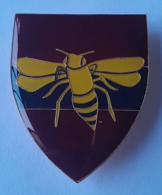 SADF 35 Engineer Support Regiment Shoulder Flash.  All Pins Intact.