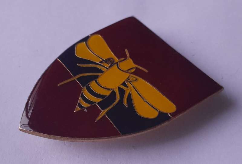 SADF 35 Engineer Support Regiment Shoulder Flash.  All Pins Intact.