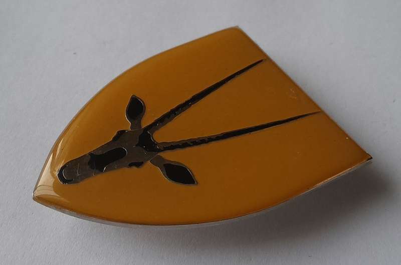 SADF 8 South African Infantry (8 SAI) Battalion Shoulder Flash.  All Pins Intact.