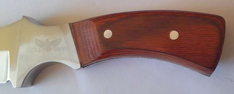 U.S.A. Saber Hunting / Skinning Knife with Belt Sheath.  22cm.