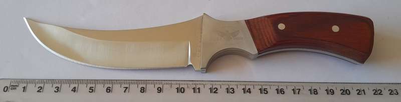 U.S.A. Saber Hunting / Skinning Knife with Belt Sheath.  22cm.