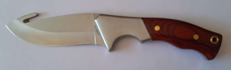 Large Hunting Knife with Gut Hook. 25cm.