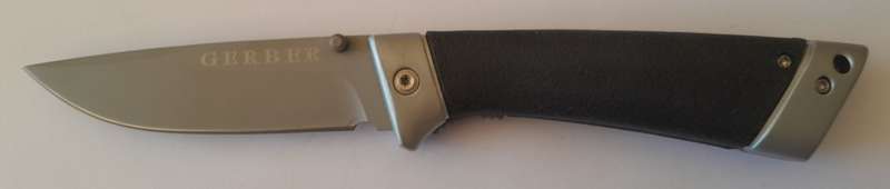 Gerber Folding Hunter's Knife with Pouch.  22cm.