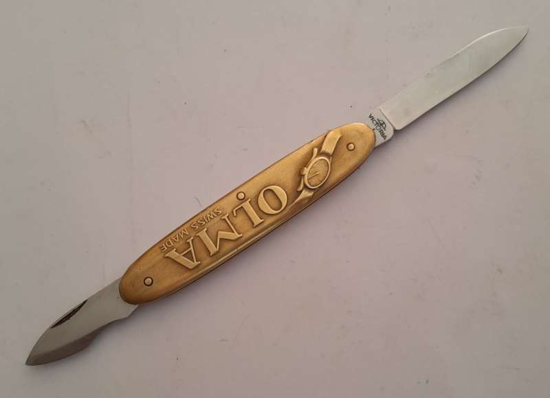 Rare Vintage Victoronix "Olma Watches" Advertising Pocket Knife.  17.5cm.