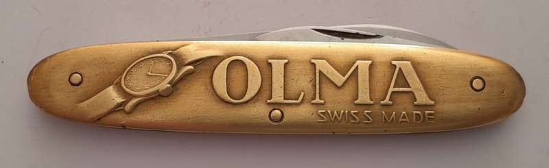 Rare Vintage Victoronix "Olma Watches" Advertising Pocket Knife.  17.5cm.