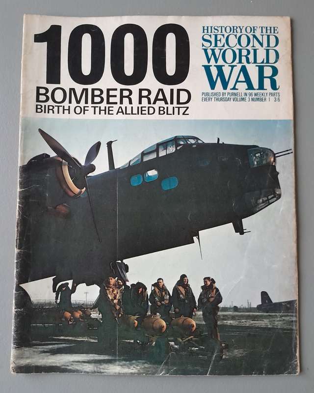 Vintage Purnell's "History Of The Second World War".  1000 Bomber Raid.
