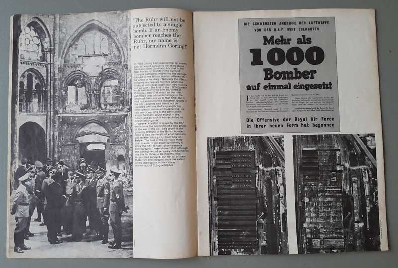 Vintage Purnell's "History Of The Second World War".  1000 Bomber Raid.
