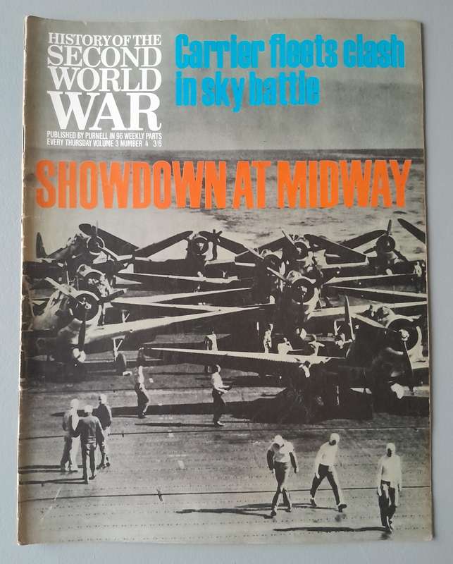 Vintage Purnell's "History Of The Second World War".  Showdown At Midway.