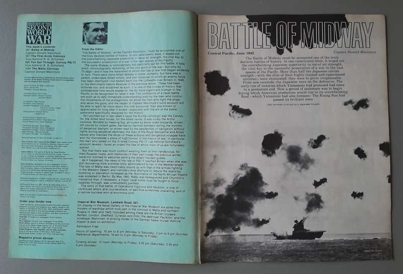 Vintage Purnell's "History Of The Second World War".  Showdown At Midway.