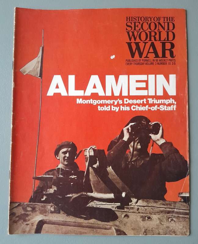 Vintage Purnell's "History Of The Second World War".  Alamein.