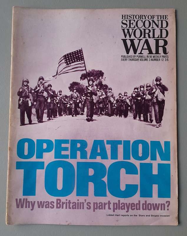 Vintage Purnell's "History Of The Second World War".  Operation Torch.