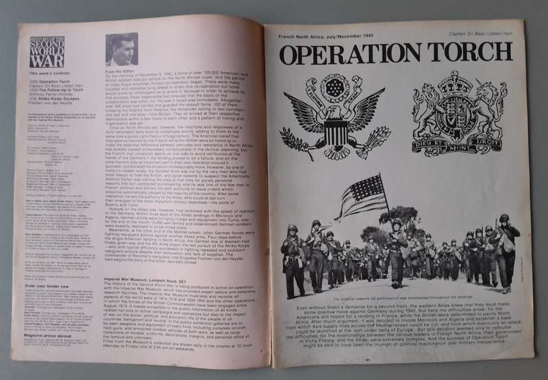 Vintage Purnell's "History Of The Second World War".  Operation Torch.