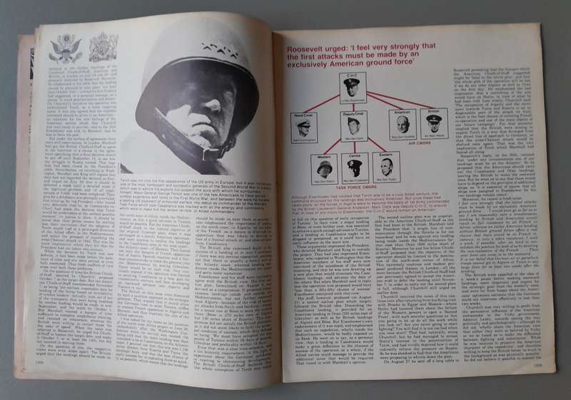Vintage Purnell's "History Of The Second World War".  Operation Torch.