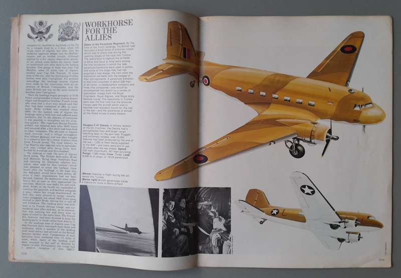 Vintage Purnell's "History Of The Second World War".  Operation Torch.