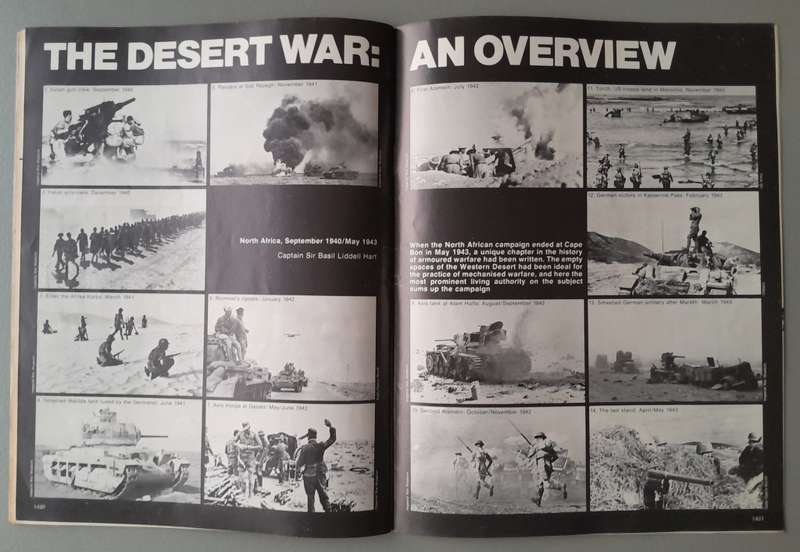 Vintage Purnell's "History Of The Second World War".  Africa The End.