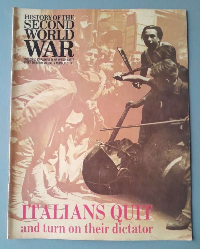 Vintage Purnell's "History Of The Second World War".  Italians Quit.