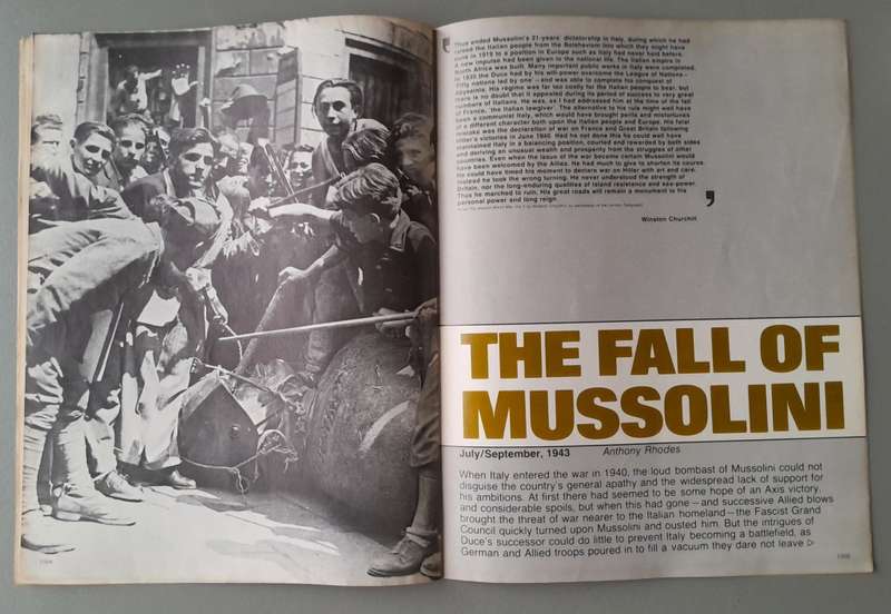 Vintage Purnell's "History Of The Second World War".  Italians Quit.