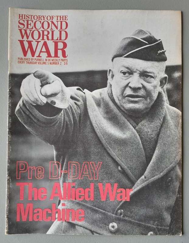 Vintage Purnell's "History Of The Second World War".  Allied War Machine.