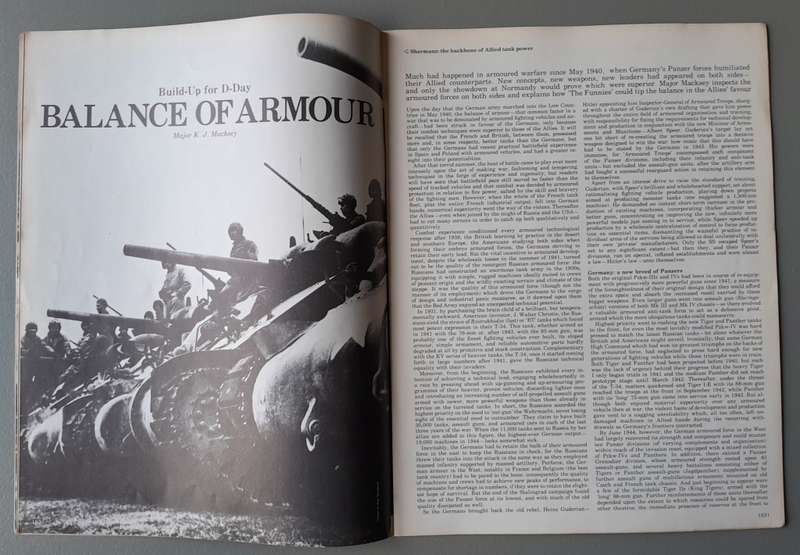 Vintage Purnell's "History Of The Second World War".  Allied War Machine.