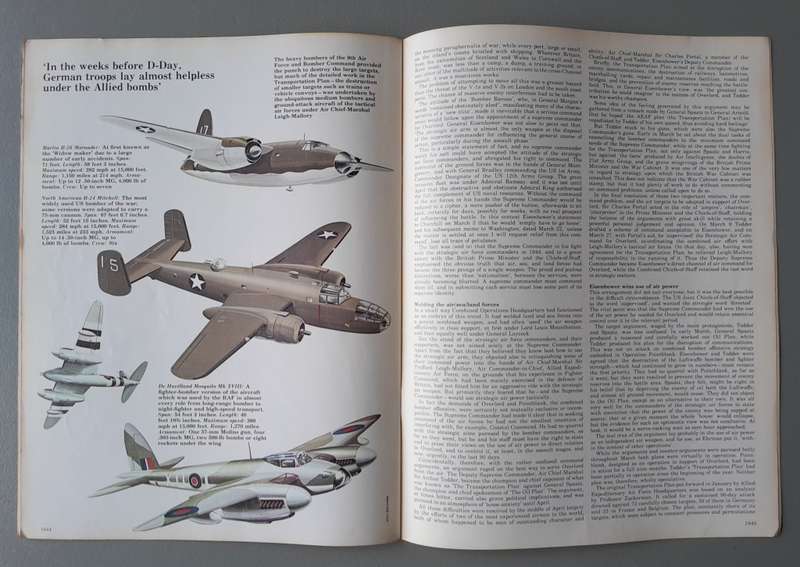 Vintage Purnell's "History Of The Second World War".  Allied War Machine.