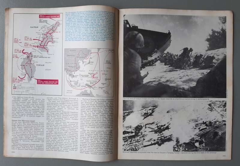 Vintage Purnell's "History Of The Second World War".  Marianas Turkey Shoot.
