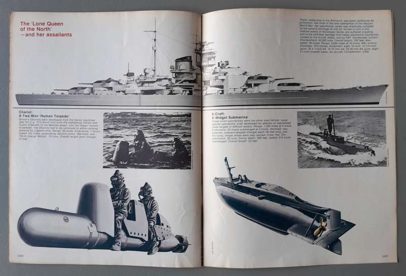 Vintage Purnell's "History Of The Second World War".  The Tirpitz.