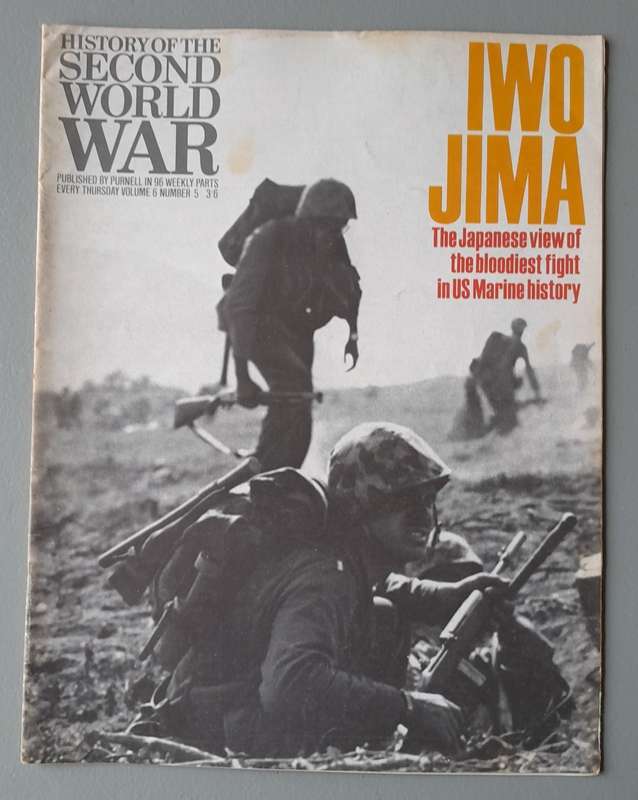 Vintage Purnell's "History Of The Second World War".  Iwo Jima.