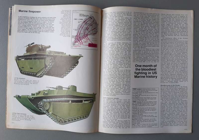 Vintage Purnell's "History Of The Second World War".  Iwo Jima.