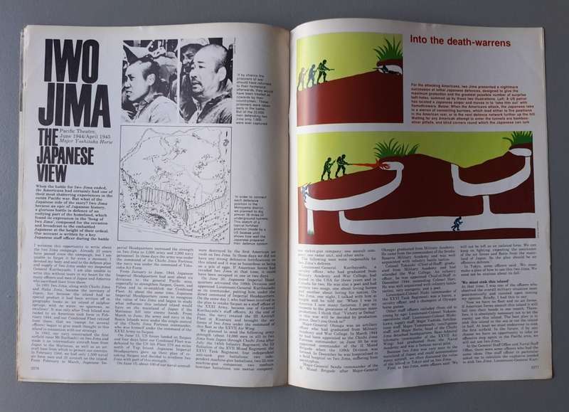 Vintage Purnell's "History Of The Second World War".  Iwo Jima.