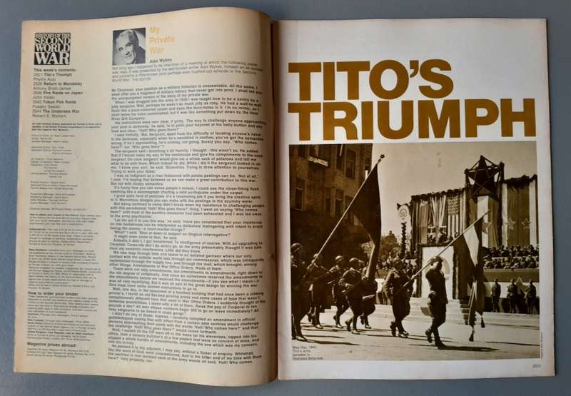 Vintage Purnell's "History Of The Second World War".  Fire Raids on Japan.
