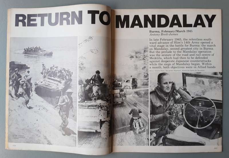 Vintage Purnell's "History Of The Second World War".  Fire Raids on Japan.