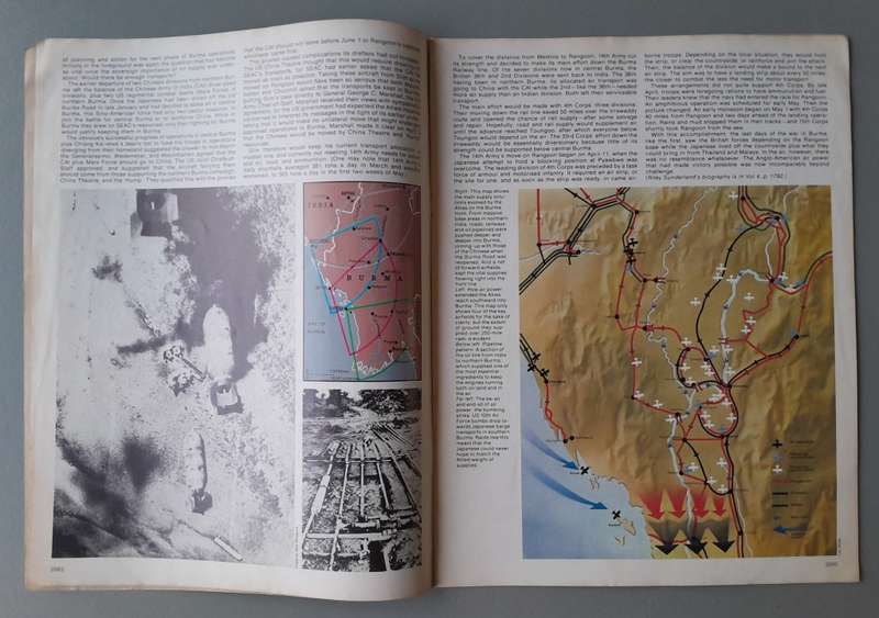 Vintage Purnell's "History Of The Second World War".  Race to Rangoon.