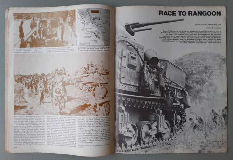 Vintage Purnell's "History Of The Second World War".  Race to Rangoon.