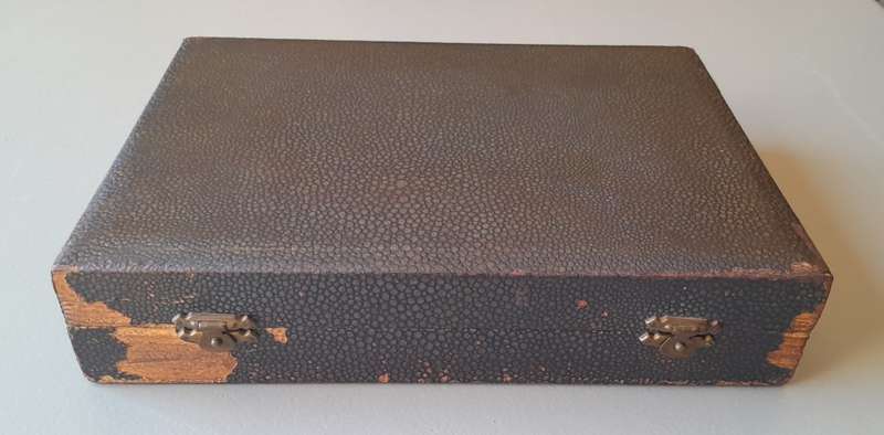 Antique Cased Silver Plate And Ivorine 12-Piece Fish Set. Excellent Condition.