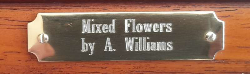 Early Hand Finished Print By Albert Williams. "Mixed Flowers". 33.5 x 28.5 cm.