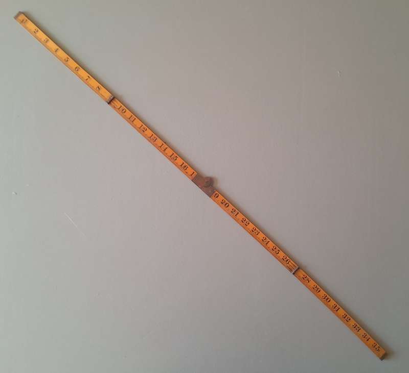 Vintage Rabone & Sons Boxwood And Brass 3-Foot Folding Rule.  No. 1167.