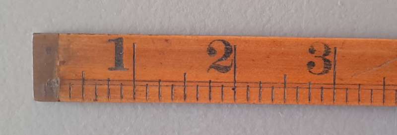 Vintage Rabone & Sons Boxwood And Brass 3-Foot Folding Rule.  No. 1167.