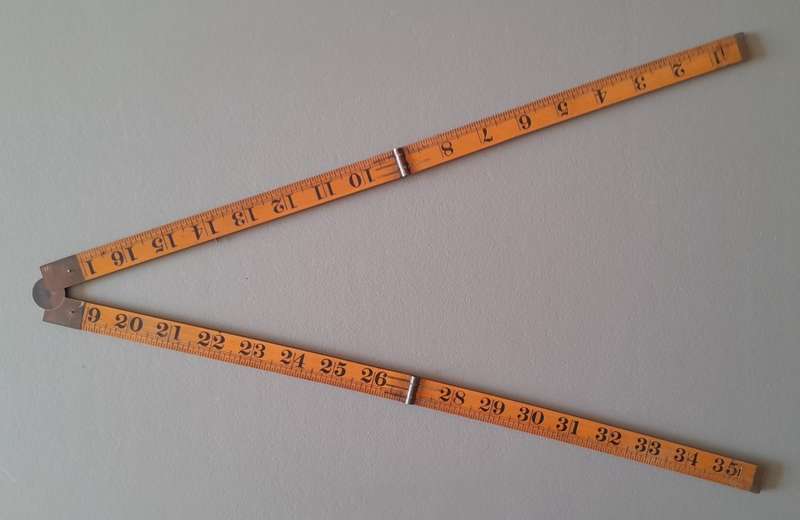 Vintage Rabone & Sons Boxwood And Brass 3-Foot Folding Rule.  No. 1167.