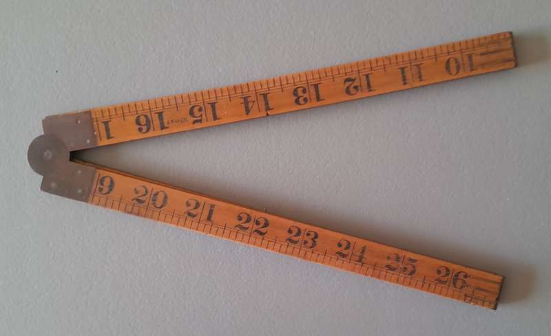 Vintage Rabone & Sons Boxwood And Brass 3-Foot Folding Rule.  No. 1167.