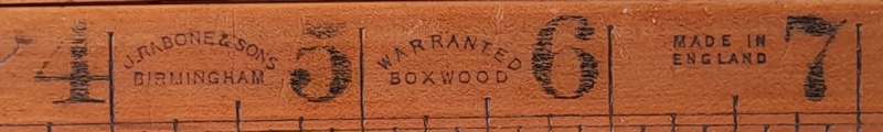 Vintage Rabone & Sons Boxwood And Brass 3-Foot Folding Rule.  No. 1167.