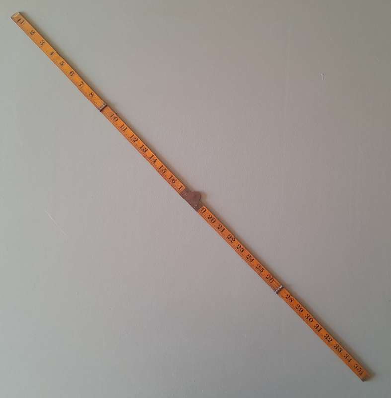Vintage Rabone & Sons Boxwood And Brass 3-Foot Folding Rule.  No. 1167.